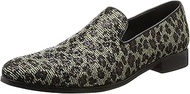 Endeavouse EPT555-41 Men's Casual Slip-on Opera Shoes, Leopard Print, Black, EU 40 (25 cm), Black, 7