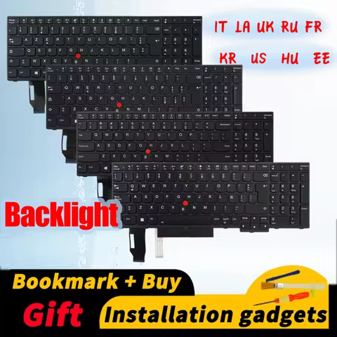 for Lenovo ThinkPad E580/E585/E590/E595/T590/P53S/L580/L590/P52/P72/P53/P73 backlit keyboards US/EE/