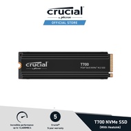 Crucial T700 (1TB/2TB/4TB) PCIe Gen5 NVMe M.2 SSD with heatsink เอสเอสภายใน เหมาะสำหรับ PC Gaming