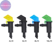Alittlesetrtop 50pcs 4L/8L/16L Flag Dripper 1/4" Barbed Steady Flow Micro Drip Irrigation Emitter Ga