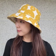 吱吱札札/手工雙面漁夫帽-日本鈕扣花