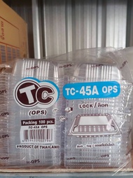 กล่องใส OPS TC-45A ล็อคในตัว มี100ใบ/แพ็ค