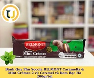(HÀNG ÚC) Bánh quy phủ socola sữa & đen BELMONT Milk Chocolate Caramelts/ Mint Cremes covered in dar