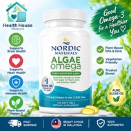 Nordic Naturals Algae Omega | Plant-Based EPA & DHA Omega-3 | Vegetarian Algae Oil | 120 Soft Gels