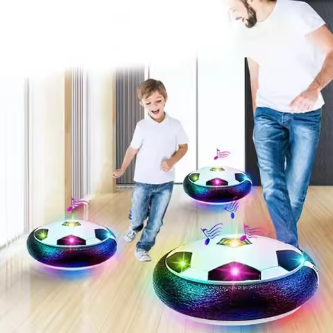 Hover Soccer Ball Toys, Children Electric Floating Football, with LED Light Music Soccer Ball Outdoo