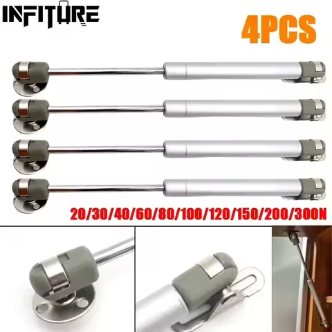 4pcs 20/30/40/60/80N 100N-300N Gas Strut Cabinet Door Lift Support Pneumatic Rod Hydraulic Spring Hi