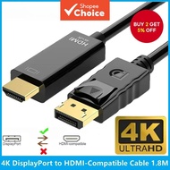 1.8M DP DisplayPort To HDMI-Compatible Adapter Connector Converter Cable 2K 4K 1080P for Desktop Lap