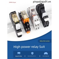 Enjue 5V Small Intermediate Relay G2R Rail Type Base 24V DC 12V with Light RJ1S2S Ultra-Thin