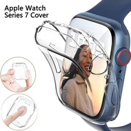 Suitable for Apple Watch Protective Cases iwatch 7th Generation All-Inclusive Electroplating TPU Watch Case Film Integrated Protective Case
