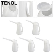 [TENOL] Oil Jug with Spout Durable Oil Measuring Jug White Ergonomical Handle Leakageproof Oil Dispe