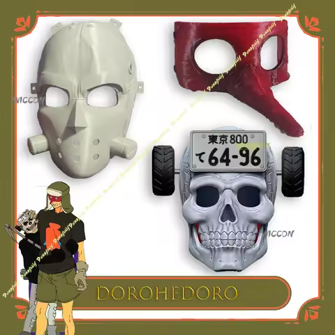 Dorohedoro Mask FUJITA Dorohedoro Traditional Japanese Tengu Keyring Ebisu Helmet Full Face Mask Sku