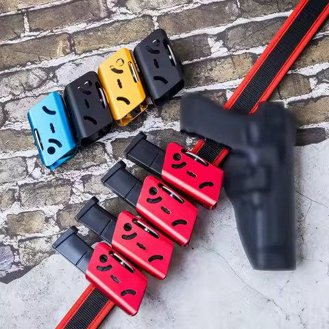 IPSC Aluminum Magazine Pouch, CNC Machined, 360° Multi-Angle Adjustable Quick-Draw Holster for Glock