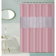 Global House Primo ผ้าม่านห้องน้ำ PEVA ขนาด 180x200 ซม. EDJJ09-PK สีชมพู รับประกันของเเท้!