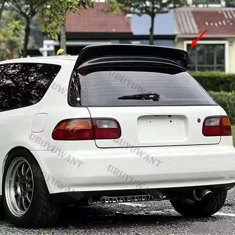 Fits Honda Civic EG6 Hatchback BYS Style ABS Rear Trunk Boot Spoiler Wing Lip Car Rear Wings 1992-19