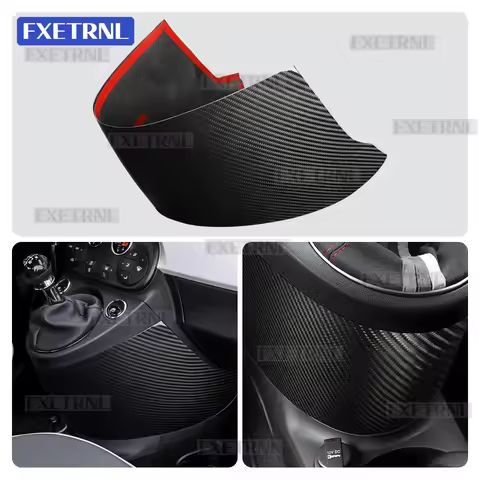 Gear Shift Panel For Abarth 595 695 595C 695C/Fiat 500 2016 2017 2018 2019 2020-2024 Real Carbon Fib