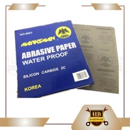 HB Hardware Korea Abrasive Sand Paper 60Cw~1500Cw ☔️Water-Proof,Silicon Carbide,DIY Tools Sand Paper