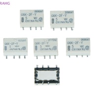 RAHG 5pcs dc 5v smd g6k-2f-y signal relay 8pin for omron relay  NEW