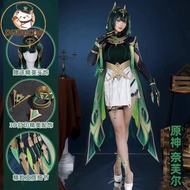 ZH【 Ready Stock】DUDU-SR Genshin Impact Nefer Full Set Party Clothes Game Outfit Cosplay Costume