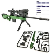 1/6 Scale AWM MK14 DSR PSG-1 SVD TAC Sniper Plastic Weapon Assembly Toy 4D Gun Model for 12 In