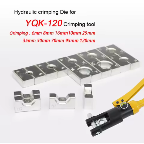 Hydraulic Crimping Dies for YQK-120 Hydraulic Crimping Tool 6 8 10 16 25 35 50 70 95 120mm²(1 Pair)Y