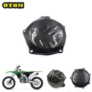 Motorcycle For KAWASAKI Clutch Cover Engine Carbon Fiber Protector Guard KX250 KX250F KX250X KLX230 