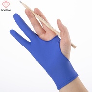 1pc Black 2 Fingers Anti-fouling Gloves Anti Touch Hand Drawing Writing Glove