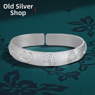 WU YUE JEWELRY | 990 Pure Silver Bracelet Bangle