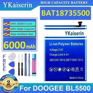 High-Efficiency 6000Mah Mobile Phone Battery Lightweight For Doogee BL5500 BAT18735500