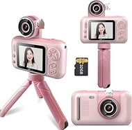 Andoer Camera Children, 1080P 40MP Digital Camera Children with Tripod, 2.4 Inch IPS Screen, 180° Ro