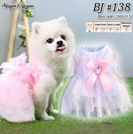 Baju Anjing Kucing 138 Dress Pesta Poodle Mini Kecil Besar Pet Clothes