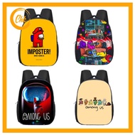 Among Us Schoolbag Polyester Backpack Lightening Backpack Game Beg Sekolah