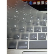 適用Mac蘋果Macbook12/air13/pro13.3/14/15/16寸透明韓語鍵盤膜