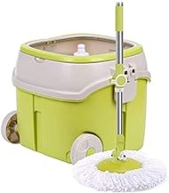 Rotating Mop Bucket System Automatic Swivel Mop with Stackable Buckets Single Cylinder and 2 Machine Washable (Onecolor) Decoration