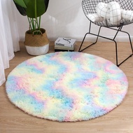 Fluffy Round Rug Carpets for Girls Bedroom Soft Living Room Home Decor Bedroom Kid Room Floor Mat De