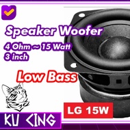 Mini Subwoofer Speaker LG Woofer 3 inch 15W 4 ohm Low Bass 15 Watt 3in