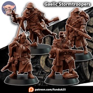 Gaelic Stormtroopers Resin Miniature Model For Tabletop Display