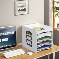 File Rack, A4, Letter Tray, 5 Storage Compartments, PVC, Desk, File Storage Box, File Rack, File Sto