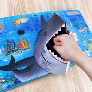 🧒Xitu Preferred😃 Yo Tong Ocean Pop-up Book Children 3d Pop-up Book Flip Book 3-6-8-10 Years Old Pop-