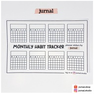 Monthly Habit Tracker Sticker - Bujo Planner Stickers by Jurnal