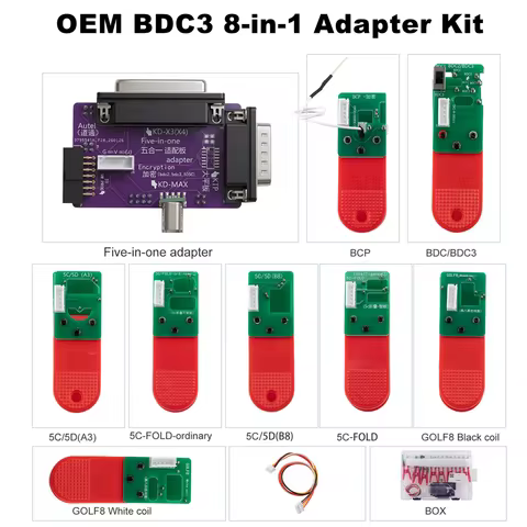 Universal 8-in-1 Clip Adapter Kit for BMW BDC3 BCP & for VAG 5C 5D Used with KEYDIY KD X4/ KD-MAX/ V