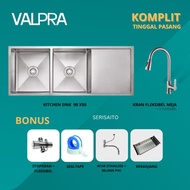 Kitchen Sink Stainless Valpra 12050 Chrome + Kran Air + Afur +