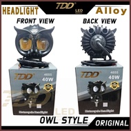 ∝ TDD 40w Owl Style Headlight 3 Mode light yellow/white Alloy material Universal waterp