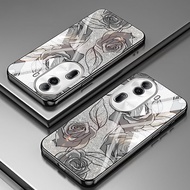 เคส YBD สำหรับ Oppo Reno 11 5G Reno11 F 5G Reno11 Pro 5G 11F F25 Pro 5G ลายดอกกุหลาบผงกากเพชรเคสมือถ