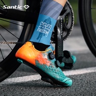 Santic sendike รองเท้าล็อคสำหรับขี่จักรยานสำหรับผู้ชายรองเท้าขี่จักรยานพื้นคาร์บอนไฟเบอร์สำหรับขี่จักรยานบนถนนอัลฟ่า2.0