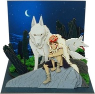 全新日版 mini 紙模型 6x6x5cm 幽靈公主 決定之夜 情景模型 Paper Craft 宮崎駿 Ghibli Princess Mononoke