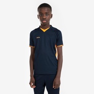 KIPSTA Kids' Short-Sleeved Football Shirt CLR - Orange/Navy