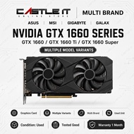 NVIDIA GeForce GTX 1660 1660 SUPER 1660 Ti 6GB GDDR6 ASUS Gigabyte GALAX MSI Used Graphics Card