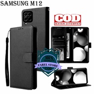 CASE DOMPET SAMSUNG M12 LEATHER CASE PREMIUM-FLIP WALLET CASE KULIT UNTUK SAMSUNG M12 - CASING DOMPE