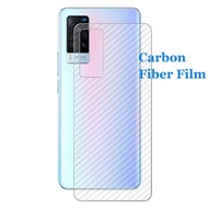 For vivo X80 X70 X60 X60t X Note Pro Plus Lite 3D Transparent Carbon Fiber Rear Back Film Stiker Screen Protector (Not Glass)