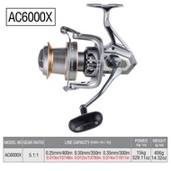 TEMU 1pc Long Casting Spinning Fishing Reel, 5+1 Stainless Steel Bearings, Cnc Aluminum Spool, Max D